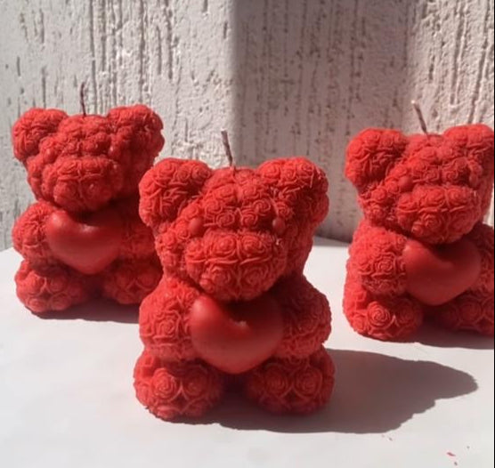 Vela oso flores 🌸🧸✨